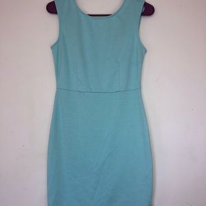 Fitted aqua dress medium